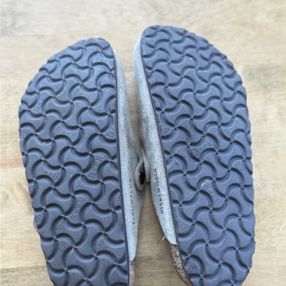 Birkenstock Boston Suede Mules in Light Gray - Picture 6 of 6